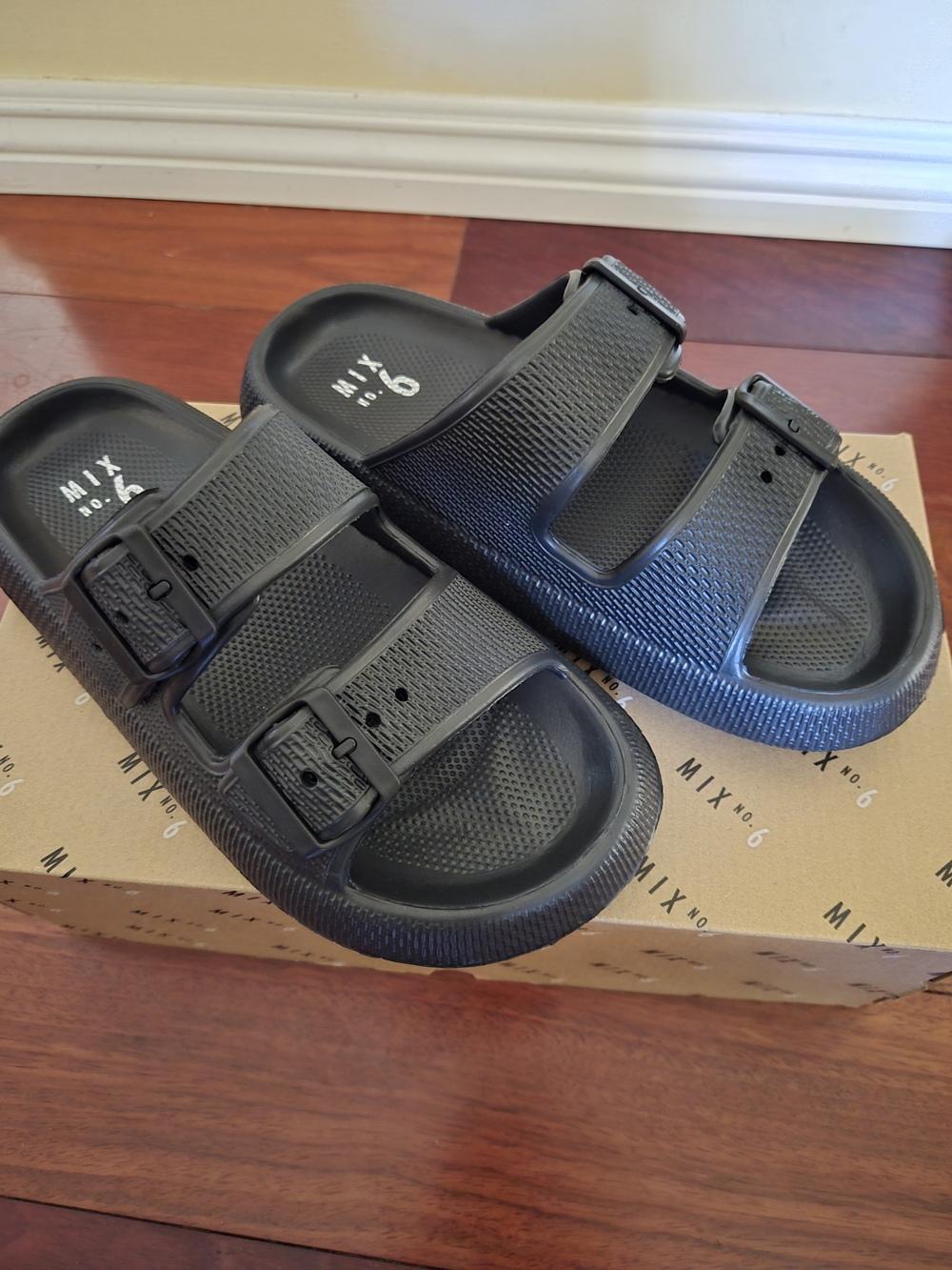 Mix No. 6 Black Slide Sandals